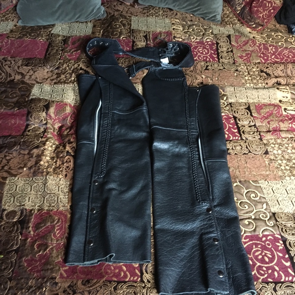 Black Leather Chaps